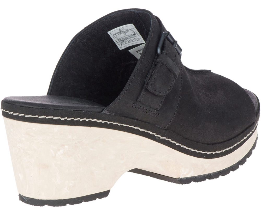 Merrell Sandals Black - Halendi Slide - Womens 96HYCUMOZ